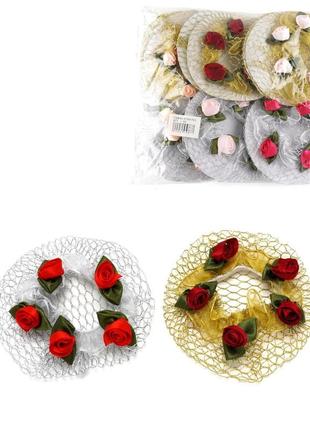 Сітка для гульки з трояндочками 9 см (упаковка 12 шт)1 фото