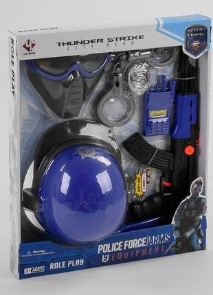 Набор полиции игрушечный автомат с трещоткой, с аксессуарами 7 элементов p 017 a