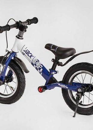 Велобіг дитячий двоколісний колесо 12 сталева рама з амортизатором ручне гальмо corso skip jack 933075 фото