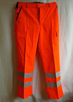 Робочі штани spilag (50/l-52/xl, гумка на поясі, світловідбивні  стрічки, швейцарія) #s10031 фото