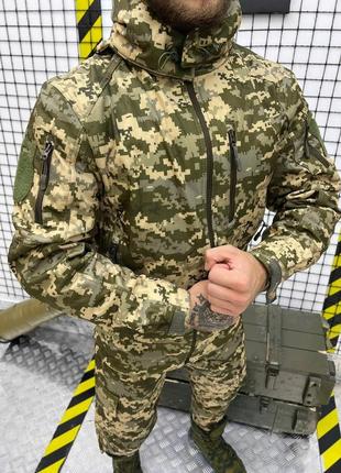 Зимовий тактичний костюм відійшов піксель jumper (подвійний фліс)