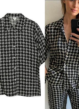 Принтованная блуза с коротким рукавом arket , 38, 165/88 cm