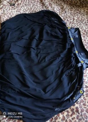 Черная юбка баллон с карманами по бедрам8 фото