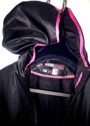 Plein  sport чёрная женская куртка-бомбер с цветочным принтом6 фото