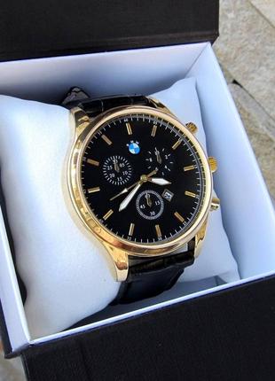 Чоловічий золотий наручний годинник bmw3 фото
