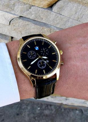 Чоловічий золотий наручний годинник bmw4 фото