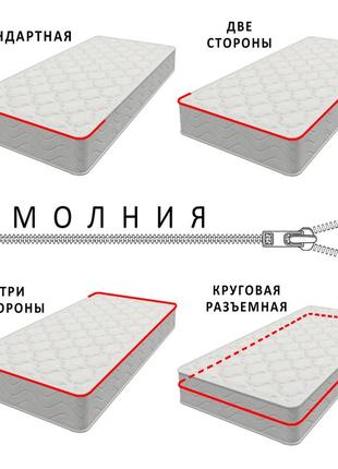 Чехол на матрас жаккардовый стеганый на молнии, 90х190 см4 фото