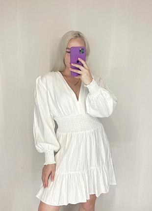 Сукня із льону біла ❤️1 фото