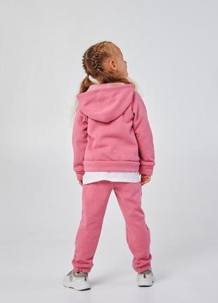 Детский костюм (толстовка+брюки) | футер с микроплюшем | 104, 110, 122  | тепло и стильно  для девочки smil4 фото
