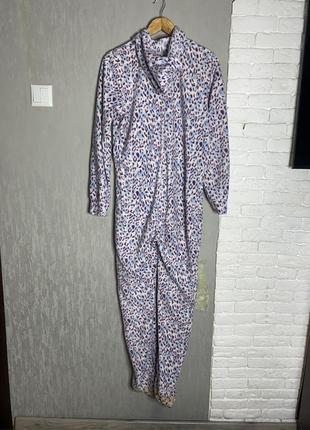 Флисовое кигуруми с капюшоном цельная теплая пижама new look, m-l2 фото