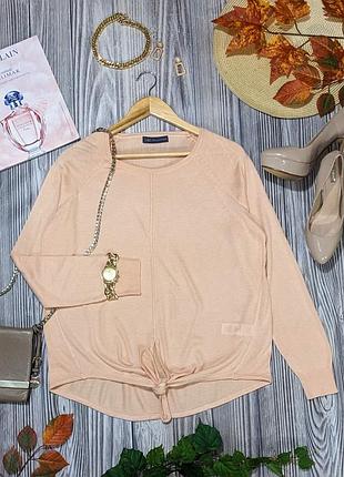 Персиковый тонкий свитер из вискозы и акрила marks&spencer #2490