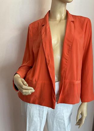 Кораловий жакет без застібки/16-18/brend river island