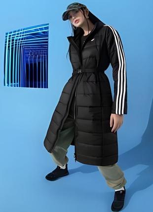 Пальто жіноче adidas, колір чорний😍парка куртка курточка пуховик пуффер пуфер