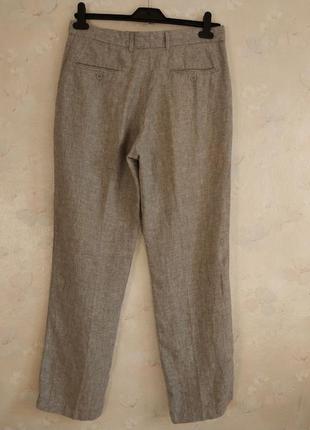 Чоловічі лляні штани marks&spencer льон, сірі4 фото