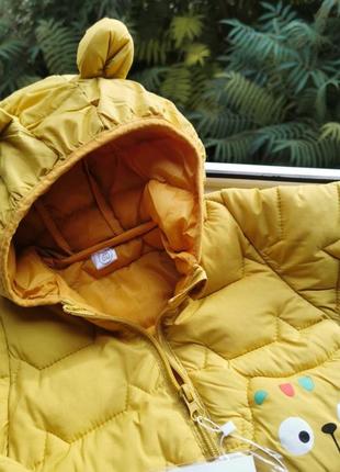 Отличная куртка с принтом котик / капюшон с ушками5 фото