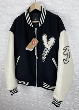 Adidas y-3 yohji yamamoto letterman bomber jacket мужская куртка бомбер оригинал