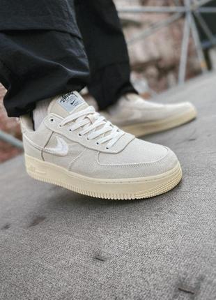 Nike air force 1 low stussy fossil