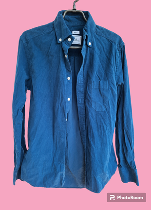 Очень красивая велюровая рубашка рубашка блуза голубого синего глубокого цвета