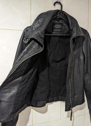 Куртка из натуральной кожи, кожанка allsaints размер xs-s оригинал3 фото