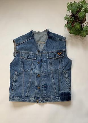 Жилетка джинсова avirex джинсовка чоловіча