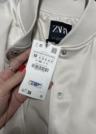 Укорочений бомбер zara (m)9 фото