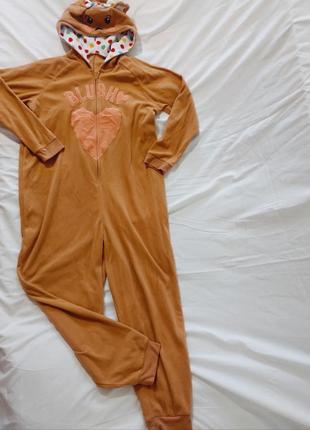 Теплая женская флисовая пижама ромпер, комбинезон для сна, женская одежда обувь аксессуары