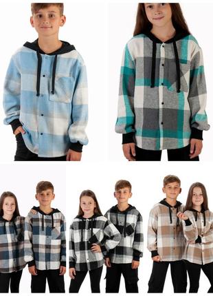 Тепла сорочка байкова, теплая рубашка байковая, рубашка худи