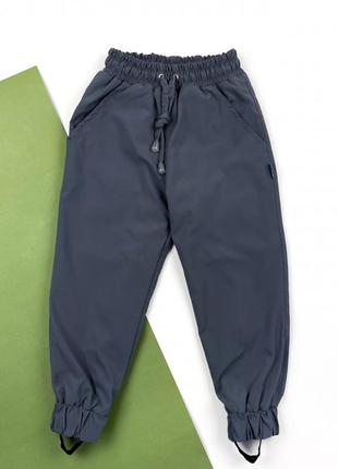 Детские непромокаемые брюки marakas для девочки и мальчика теплые детские штаны плащевки5 фото