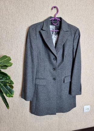 Удлиненный жакет, пиджак из натуральной шерсти и кашемира clement, оригинал2 фото