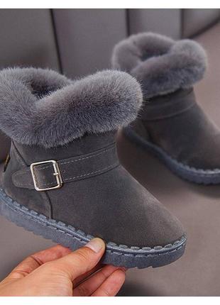Теплые угги с мехом / зимние ботинки
