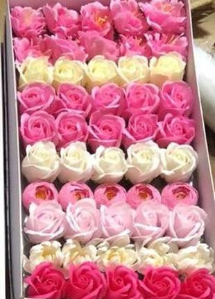 Мыльные розы (микс № 220) для создания роскошных неувядающих букетов и композиций из мыла