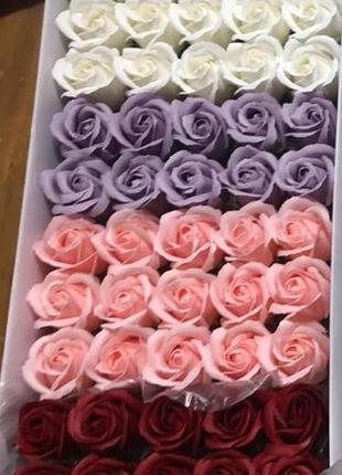 Мыльные розы (микс № 179) для создания роскошных неувядающих букетов и композиций из мыла