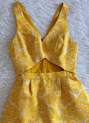 Оригинальное желтое твидовое платье topshop2 фото