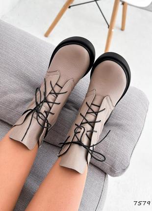 Женские кожаные ботинки деми4 фото