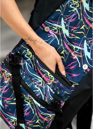Жіночий тканевий рюкзак sambag rolltop one з принтом "abstract" 242387077 фото