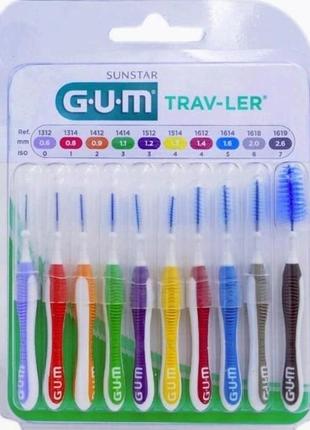 Набор межзубных щеток gum trav-ler в ассортименте 10 шт1 фото
