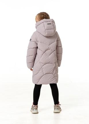 Пуховик зимний на экопухе для маленькой девочки детский куртка пальто зимний camilla бежевый на зиму2 фото