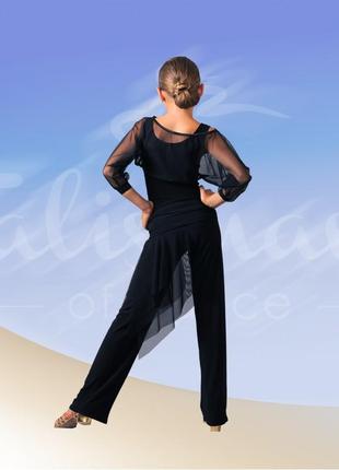 Тренировочная одежда для современного танца. брючный комбинезон комбинированный платьем