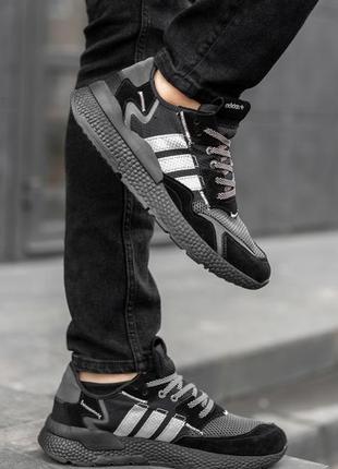 Кроссовки  adidas nite jogger black2 фото