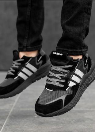 Кроссовки  adidas nite jogger black