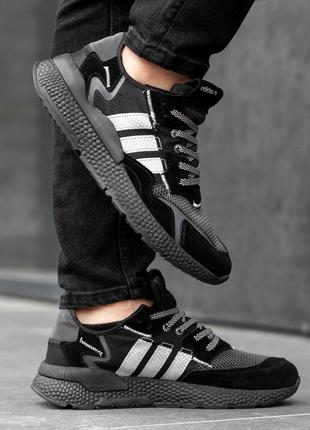 Кроссовки  adidas nite jogger black7 фото
