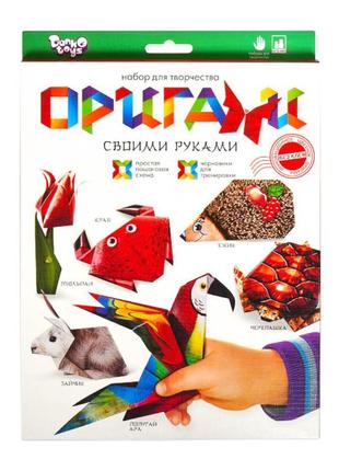 Набір для творчості "оригамі" ор-01-01...05, 6 фігурок (папугай)