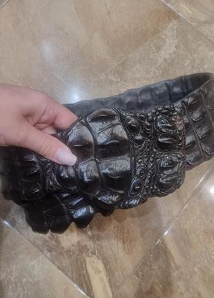 Широкий ремень тх кожи рептилии