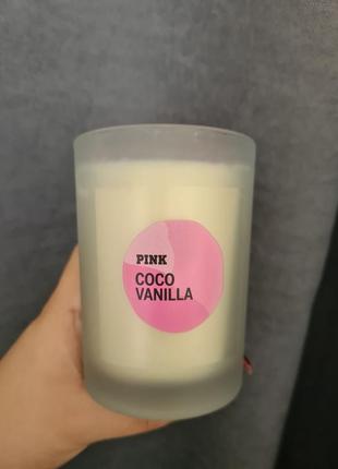 Свеча ароматизированная victoria's secret pink scented candle coco vanilla