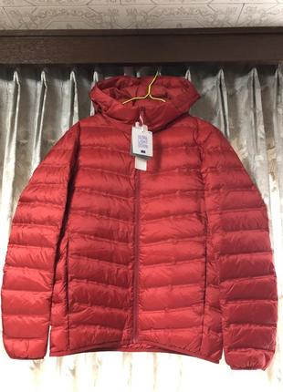 Uniqlo ультратонкий  бесшовный { запечатанный } пуховик куртка , новый ! япония