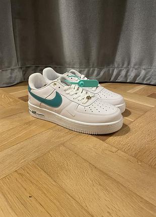 Кроссовки nike air force white/green reflective