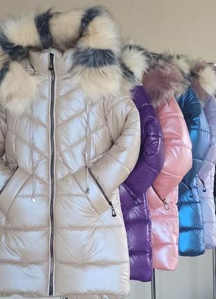 New! пуховик зимова куртка пальто для дівчинки