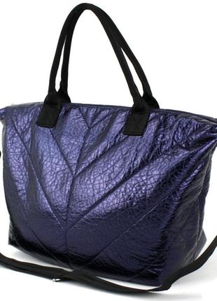 Женская сумка из кожзаменителя wallaby синяя1 фото