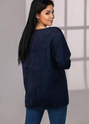 Жіночий светр з ангори 48-524 фото