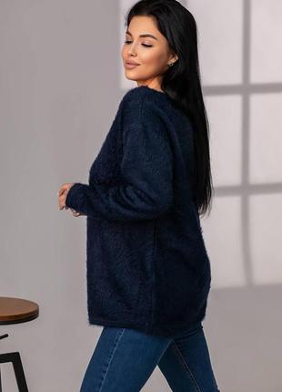 Жіночий светр з ангори 48-523 фото